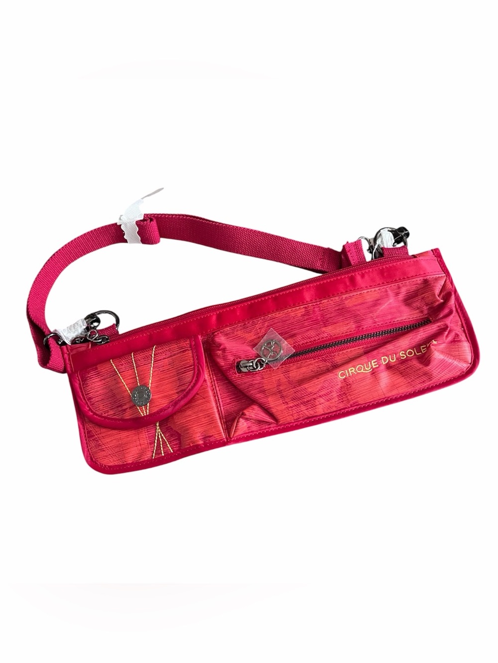 Cirque du Soleil Embroidered Travel Pouch Crossbody Hip Bag Red NWT